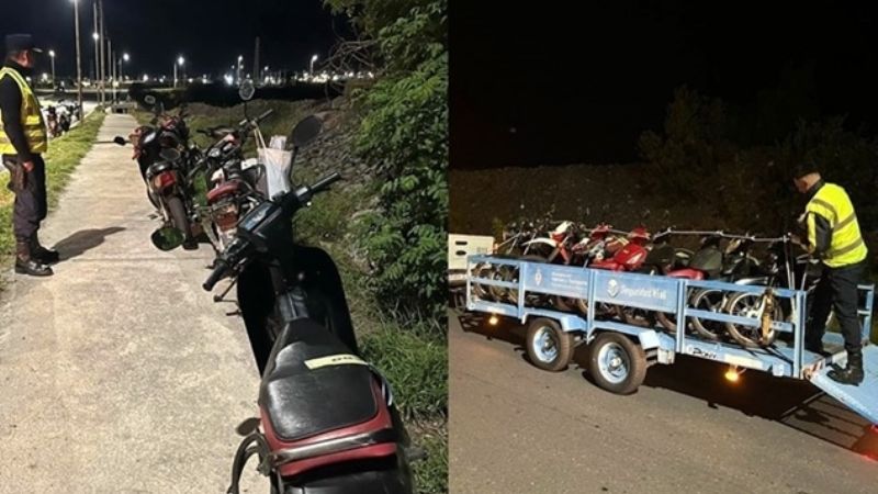 En mega operativo, secuestran 78 motos