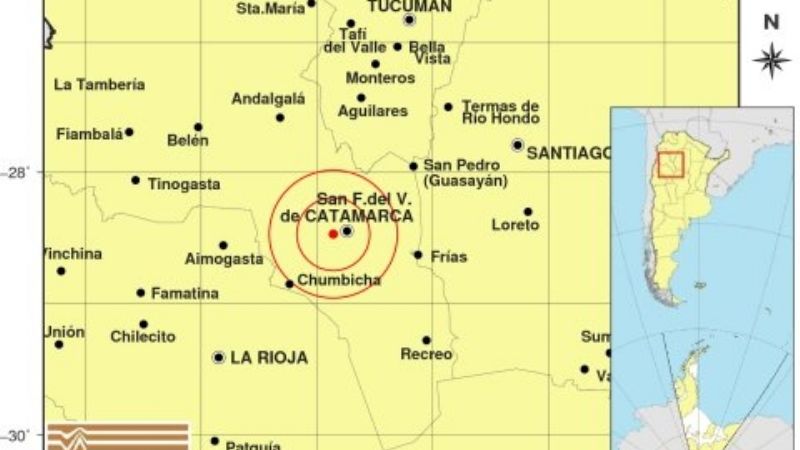 Temblores despertaron de la siesta a los catamarqueños