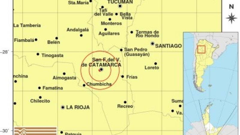 Temblores despertaron de la siesta a los catamarqueños