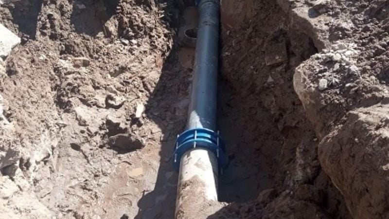 Finalizó reparación de un caño en el Centro
