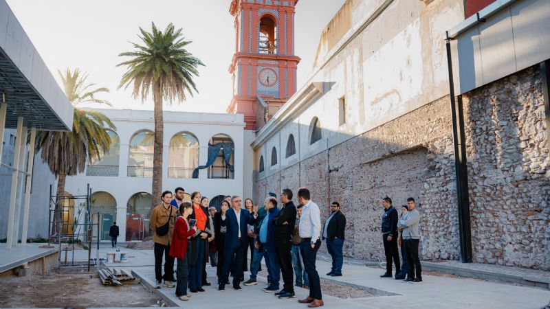 La obra de restauración de la histórica Casa de Gobierno en su etapa final