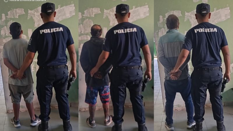 En la plaza Virgen del Valle tres personas fueron arrestadas