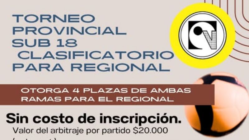 Inscriben para el Provincial de Vóley Sub 18