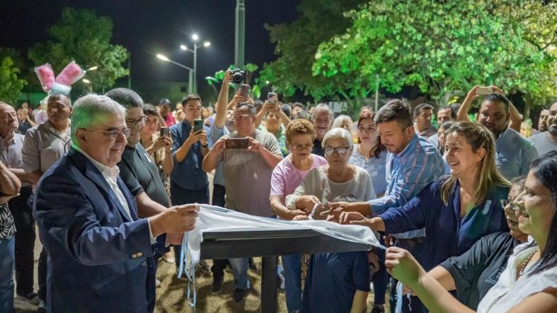 Pusieron en valor la plaza del barrio Juan Pablo II