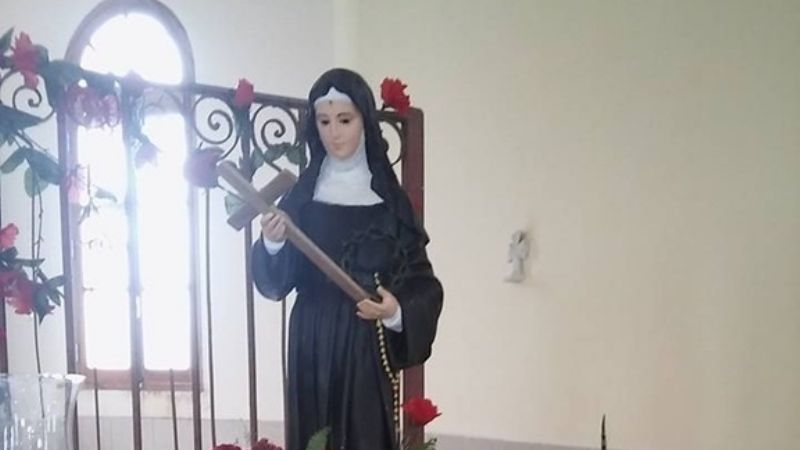 Procesión en honor de Santa Rita en Villa Cubas