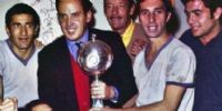 VERÓN (Izq.), Zubeldía y Bilardo celebrando la Copa Libertadores 1970, obtenida el 27 de mayo de aquel año.