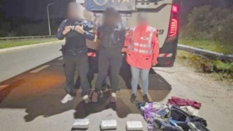 Subió en Salta con 6 kilos de marihuana rumbo a Catamarca y fue detenida en Tucumán