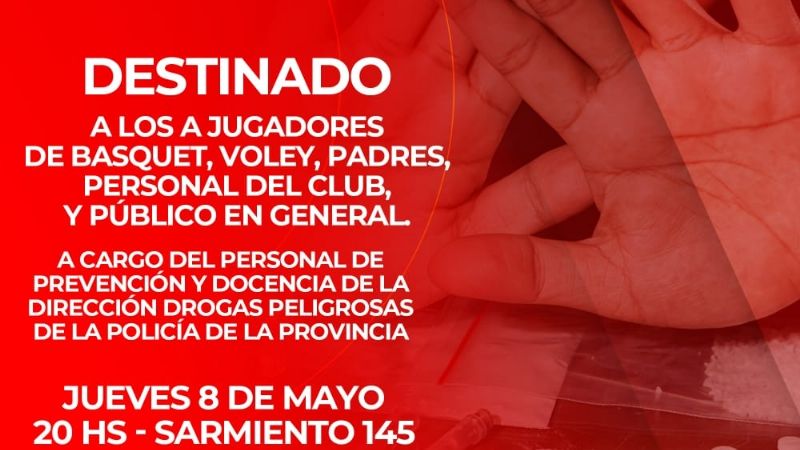 Red Star invita a la charla sobre consumo problemático de sustancias
