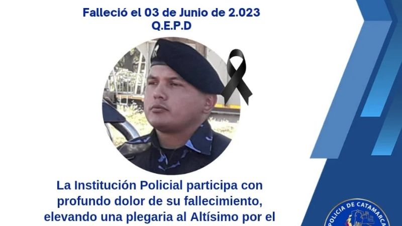 Piden justicia por la muerte de un policía