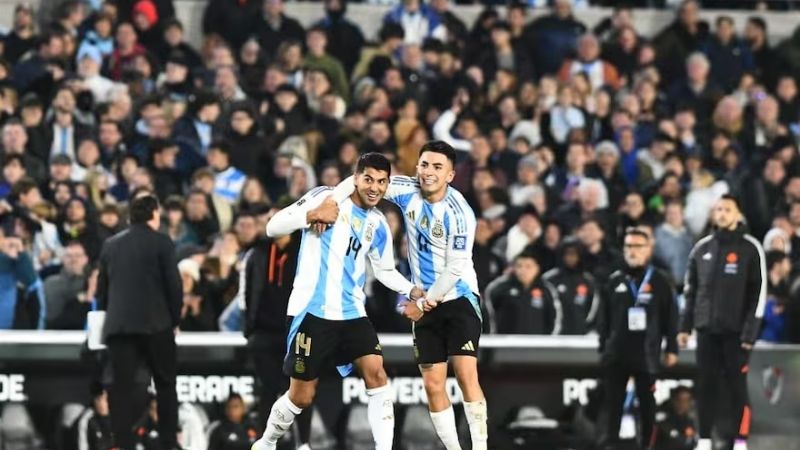 Thiago Almada salvó a Argentina ante Colombia