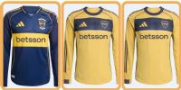 LOS NUEVOS DISEÑOS de la camiseta de Boca, a utilizar en los tres partidos del Mundial de Clubes.