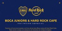 LA INVITACIÓN OFICIAL al acto donde se formalizó el acuerdo entre Boca y la franquicia Hard Rock Café.