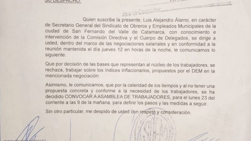 Municipales de la Capital analizarán medidas de fuerza