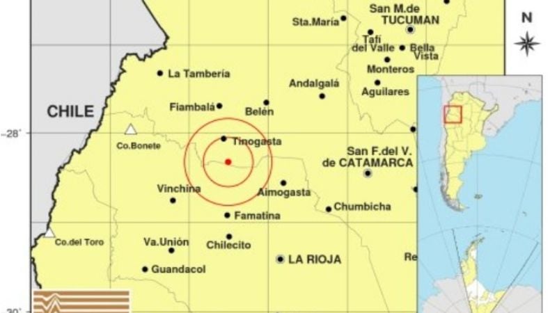 Anoche se registró un temblor en el interior