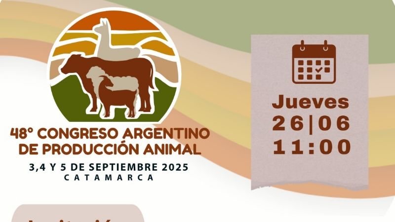 Lanzan el “48° Congreso Argentino de Producción Animal”