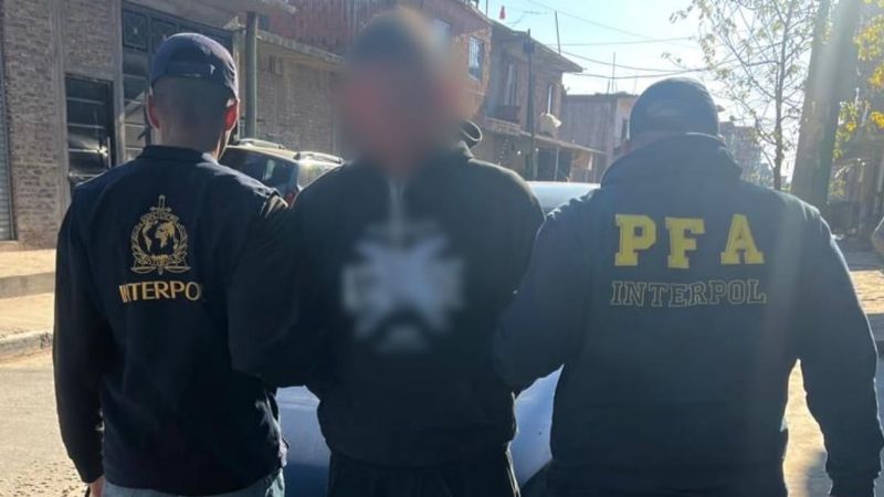 Delincuente extranjero con pedido de captura internacional detenido en Argentina