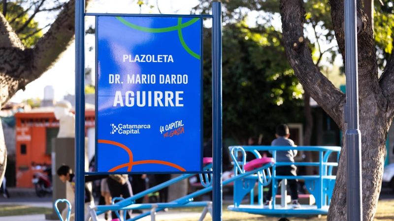 Renovaron la Plazoleta Dr. Mario Dardo Aguirre en el corazón del barrio de La Tablada