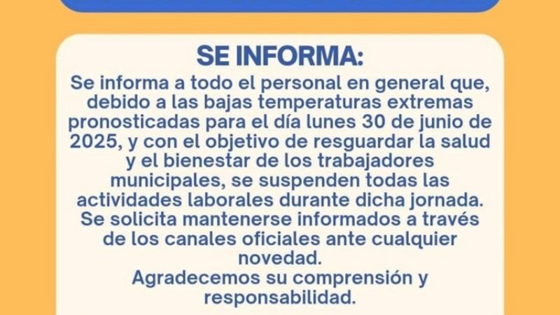 Municipios de Belén también dan asueto por el frío
