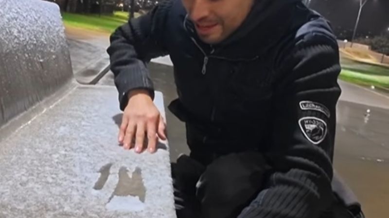 Mirá las postales: tras 18 años, se registró caída de nieve en la Capital