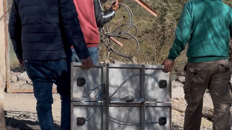 Marchioli gestionó soluciones energéticas para la escuela de Ampujaco