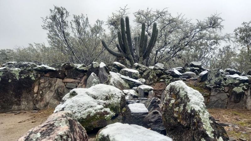 La nieve llegó al Pueblo Perdido de la Quebrada