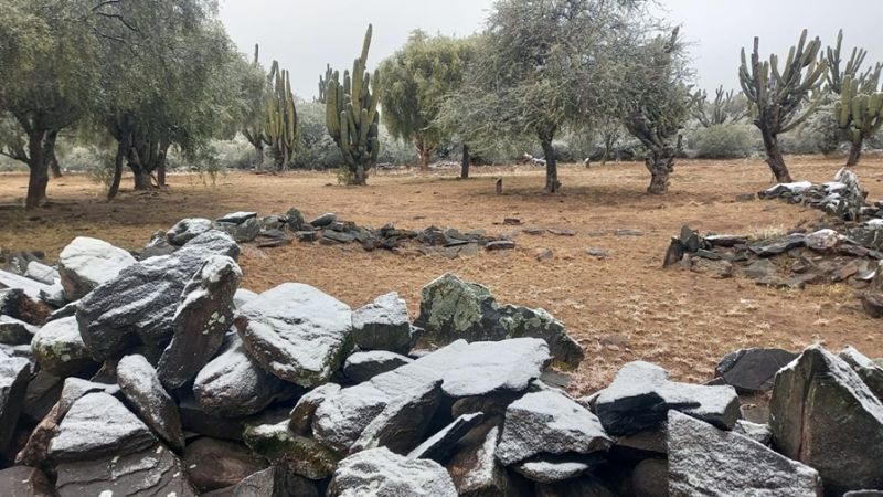 La nieve llegó al Pueblo Perdido de la Quebrada