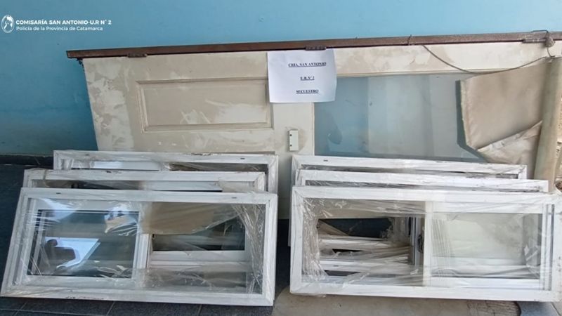 Recuperaron aberturas robadas