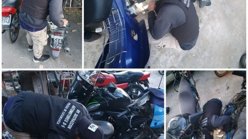 Allanamiento en un taller terminó con una moto secuestrada