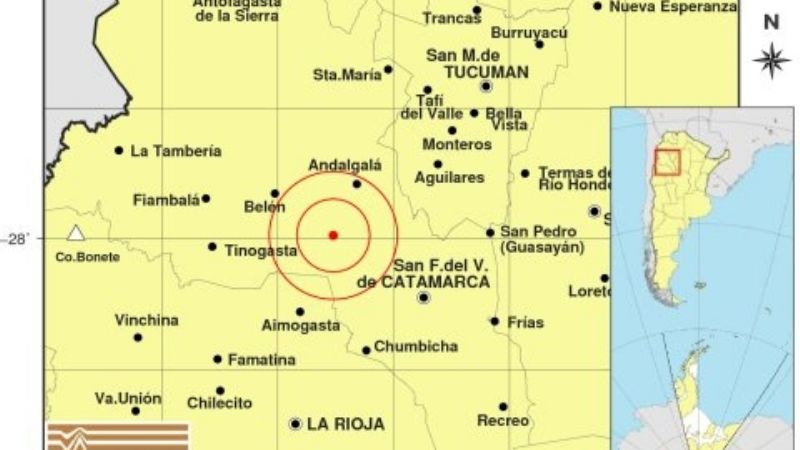 Ayer se registraron dos sismos en el interior provincial