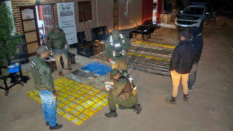 Los más de 300 kg de cocaína están valuados en casi 5 mil millones de pesos