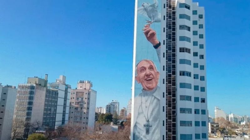 Inauguraron el mural más grande del mundo dedicado al papa Francisco
