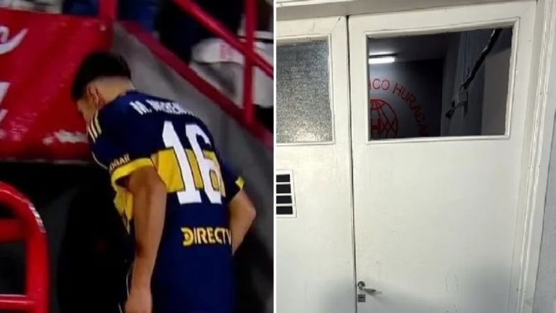 Insólita salida de Merentiel, que enojado rompió un vidrio