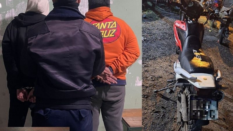 Tras una persecución a toda velocidad, aprehenden a dos motochorros