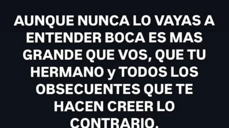 De Migliore a Riquelme: “Boca es más grande que vos”