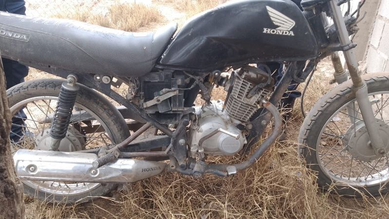 Encuentran una moto abandonada