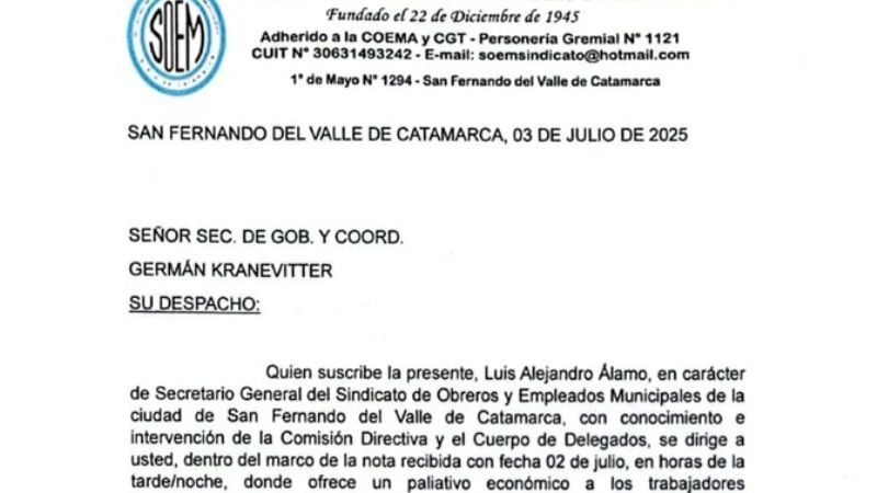 Capital dará un paliativo de $30.000 a los empleados municipales