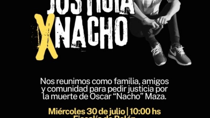 Manifestación por Justicia para Oscar “Nacho” Maza