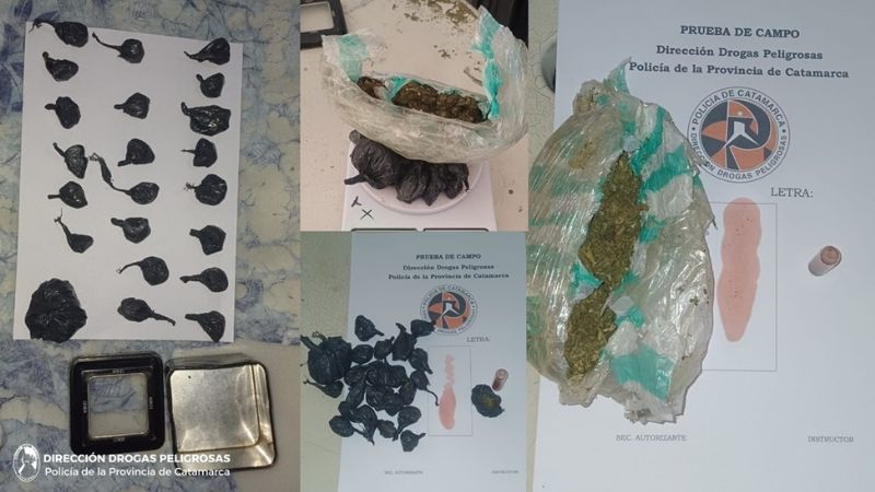 Policías secuestraron marihuana y detuvieron a dos personas