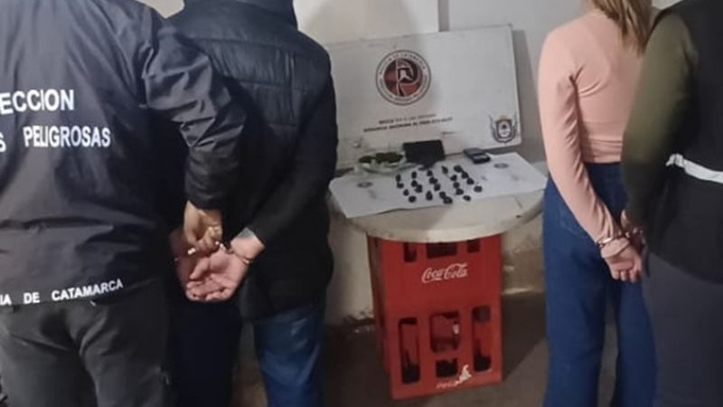 Policías secuestraron marihuana y detuvieron a dos personas