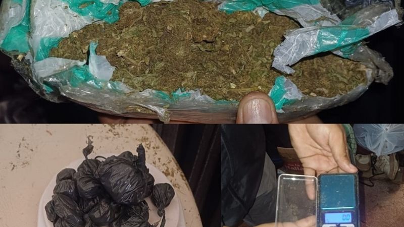 Policías secuestraron marihuana y detuvieron a dos personas