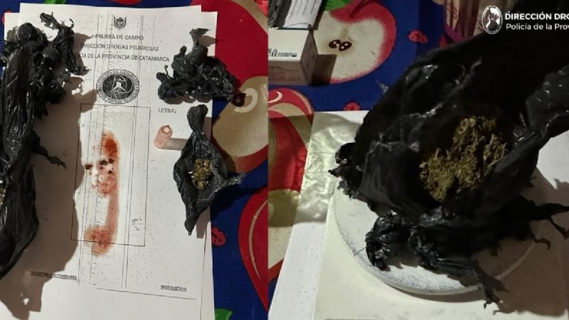 Detienen a dos personas, secuestraron droga y más de medio millón de pesos