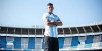 MARCOS ROJO con la camiseta de Racing, que no llevará el apellido del jugador, sino solo su nombre 
