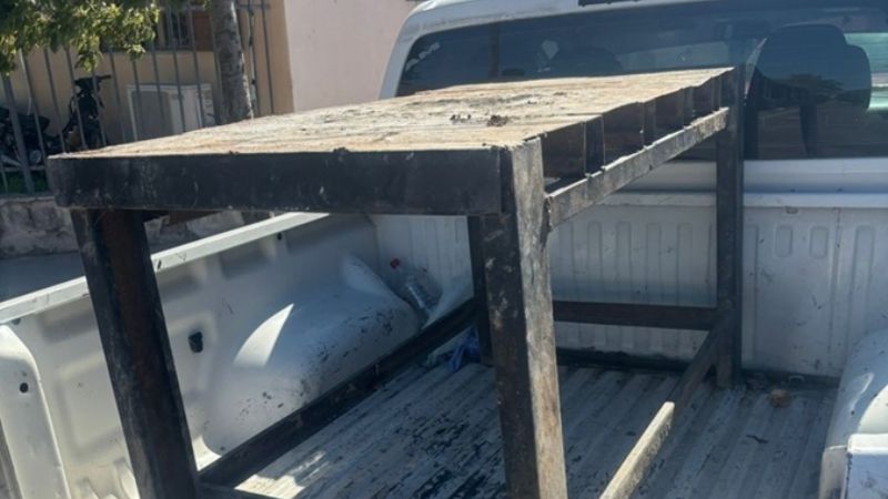 Recuperaron una mesa para asador