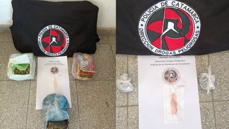 Detuvieron a un hombre con un kilo y medio de marihuana