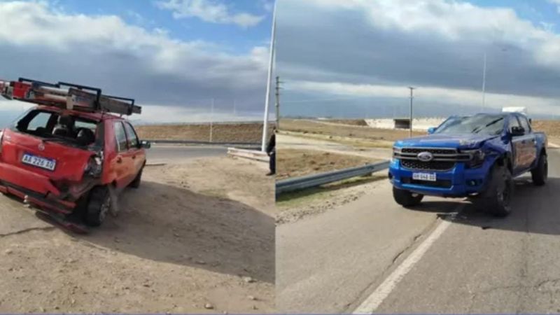 Choque de un auto y una camioneta en Valle Viejo