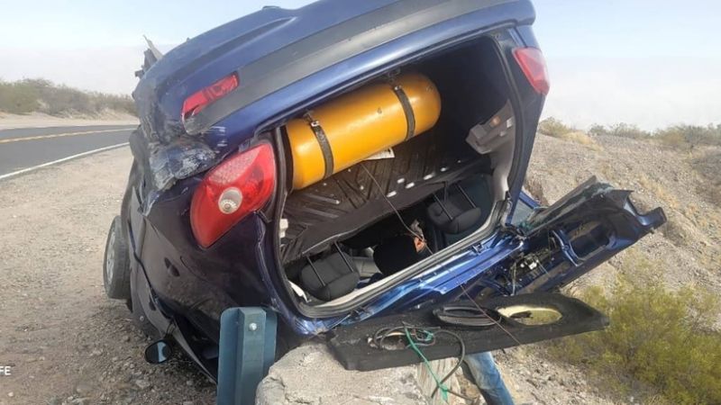 Volcó un auto en la ruta de los valles calchaquies