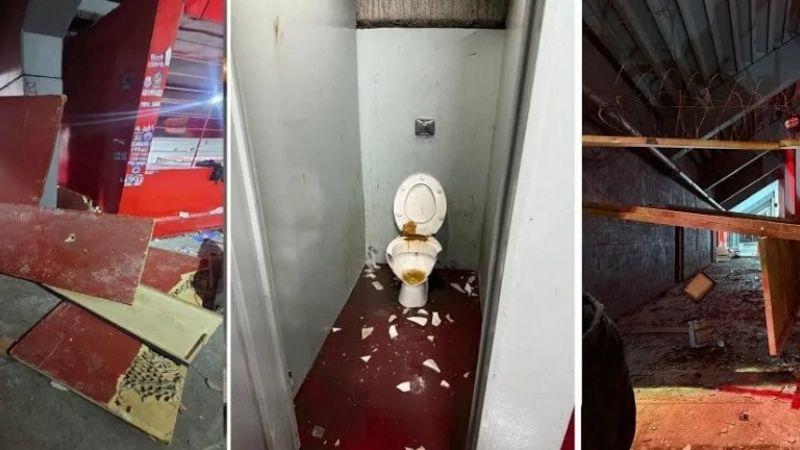 Destrozos, sangre y locura en Independiente