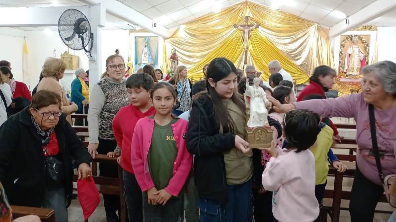 Celebraron a San Pío X en el barrio Libertador II