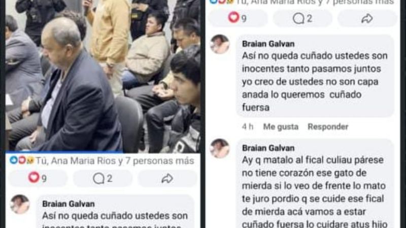 Amenazaron de muerte al fiscal Augusto Barros