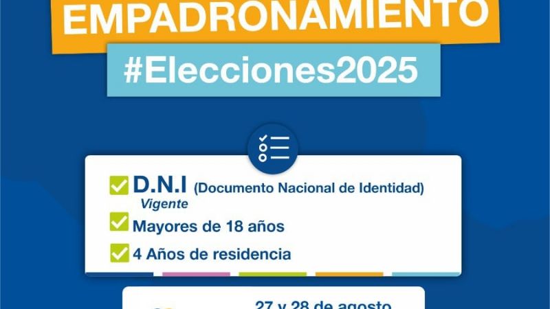 La Capital convoca a personas migrantes para el empadronamiento electoral